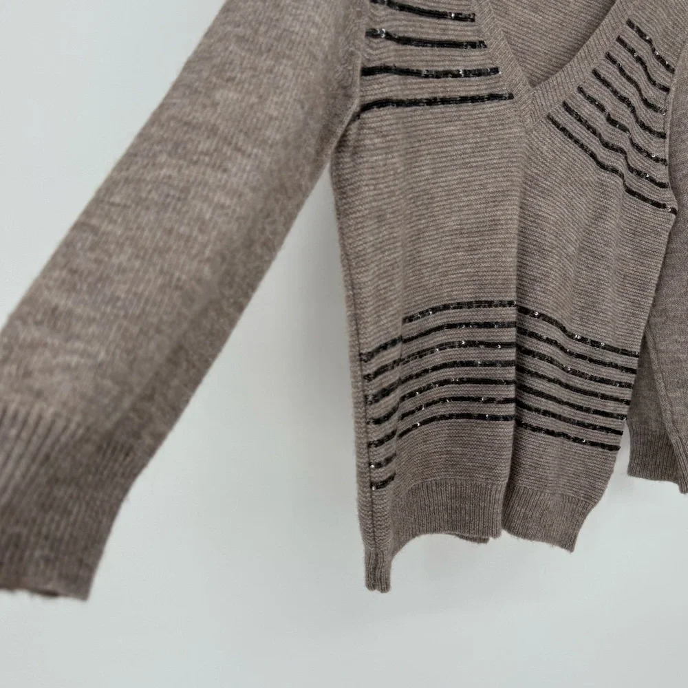 J. Crew Alpaca/Wool Blend Sequin Embellished Sweater L Old money Preppy Academia